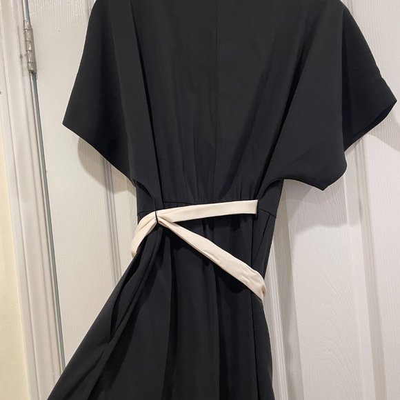 Mango Black Jumpsuit with White Belt (Retail: $99) - Picture 4 of 8